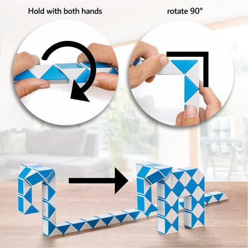 CUBIDI® Magic Snake Cube | Fidget Snake Toy for Kids | Travel Toys for Kids Ages 4-8 | Great Gift for Boys and Girls Birthday, Christmas, Stocking...