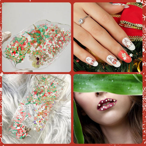 Christmas Sprinkles Fake Sprinkles, Polymer Clay Sprinkles Faux Sprinkles Xmas Clay Beads, Soft Clay Chocolate Candy Fake Christmas Sprinkles for ...