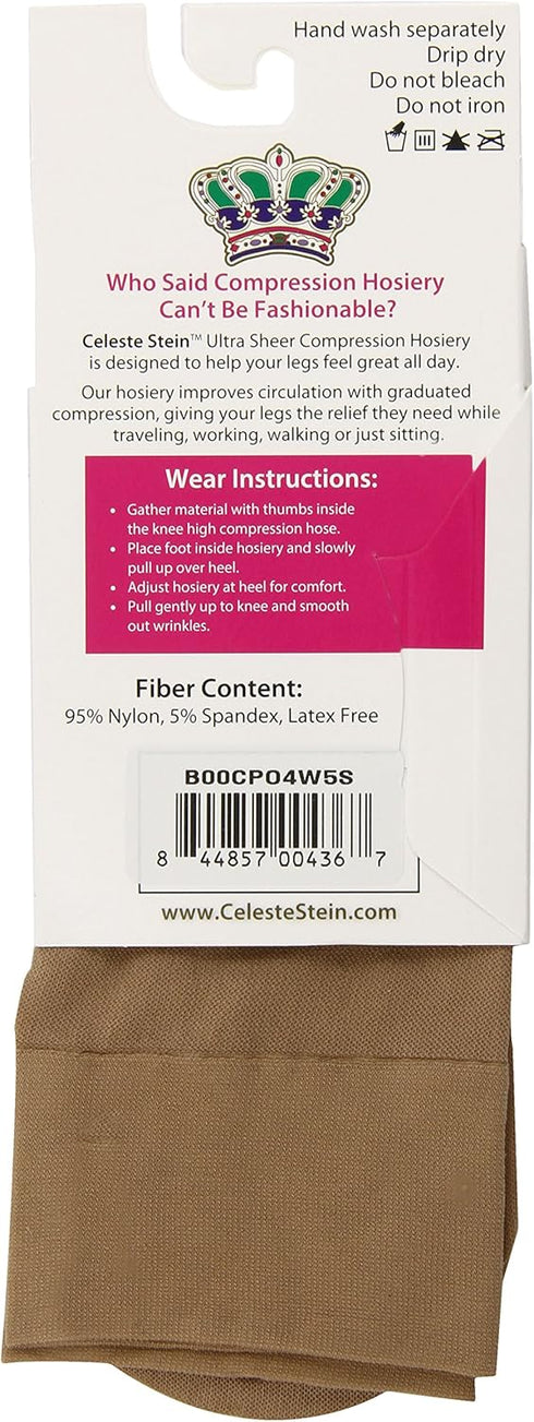 Celeste Stein Therapeutic Compression Socks, Nude, 8-15 mmhg, 1-Pair...