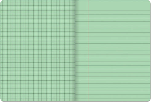 Pacon Dual Ruled Composition Book, Green, 1/4" Grid & 3/8" Wide Ruled 9-3 ?4" x 7-1?2", 100 Sheets...