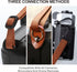 Padwa Lifestyle Camera Strap - 2" Full Grain Leather Ends Camera Straps for Photographers, Vintage Embroidered Cotton Weave Soft Suede Fabric Padd...