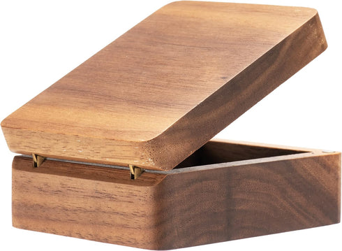 Real Black Walnut Wooden Cufflinks Box,Small Vintage Tie Clip Display Storage Case...