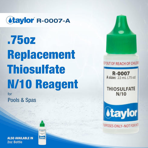 TAYLOR TECHNOLOGIES INC R-0007-A THIOSULFATE #7 N/10 3/4 OZ...