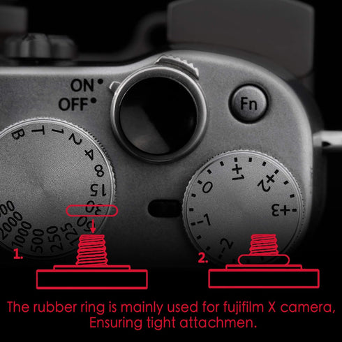 Soft Shutter Release Button (2 Pack/Black) High-end Concave Camera Shutter Button...