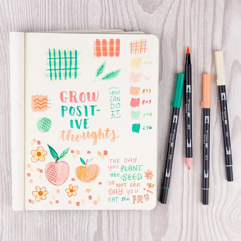 Tombow Dual Brush Pen Set, Just Peachy 6...
