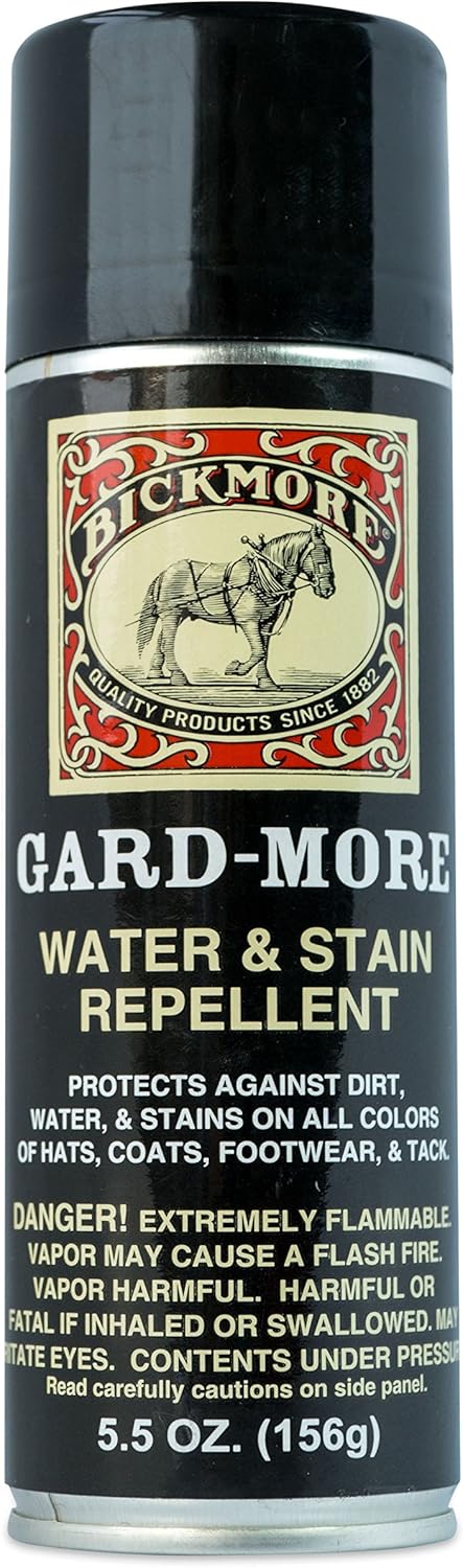 Bickmore Gard-More Water & Stain Repellent 5.5oz- Leather Protector and Suede Protector Waterproofing Spray Guard for Boots, Shoes, Clothing, Hats...
