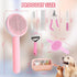 Pet Grooming Brush Kit 7pcs, Cat Brush with Release Button Comb Set for Shedding -Cat Brush&Nail Clippers File Set for Cat Dogs Long matted Haired...