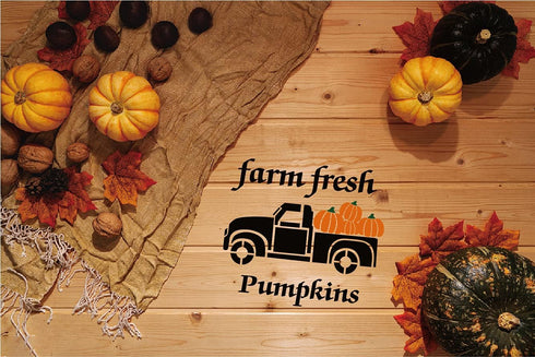 9 Pieces Reusable Thanksgiving Stencils for Painting on Wood, Pumpkin, Truck, Home Sweet Home, Harvest, Maple Leaf, Autumn Painting DIY Mould Deco...
