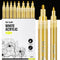 Acrylic Gold Paint Pens - 8 Pack 2-3MM Medium Tip & 0.7MM Extra Fine Gold Paint Marker for Rock Painting, Wood, Metal, Fabric, Plastic, Canvas, Gl...