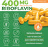 ForestLeaf Vitamin B2 Riboflavin 400mg - Energy, Skin & Cellular Health Supplement - Nervous System Support - Vitamin B 2 VIT B - Non-GMO & Gluten...