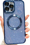 MGQILING Compatible with iPhone 13 Pro Max Magnetic Glitter Case, Luxury Plating Cute Bling Clear Phone Case, Compatible with MagSafe for Women Gi...