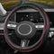 Car Steering Wheel Cover for Hyundai, Compatible with Ioniq, Elantra, Kona,Palisade, Santa Fe,Santa Cruz, Sonata, Tucson,Premium Leather, Sporty D...