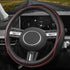 Car Steering Wheel Cover for Hyundai, Compatible with Ioniq, Elantra, Kona,Palisade, Santa Fe,Santa Cruz, Sonata, Tucson,Premium Leather, Sporty D...