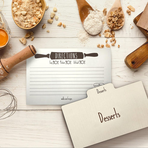 Premium Thick Recipe Cards 4x6 Double Sided - 50 pcs - Quality Thick Card Stock - 14pt...