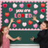 TaoBary 85 Pcs Valentine's Day Bulletin Board Set 3D Heart Honeycomb Owl Love Truck Bulletin Board Cutouts Valentine's Day Classroom Decorations f...