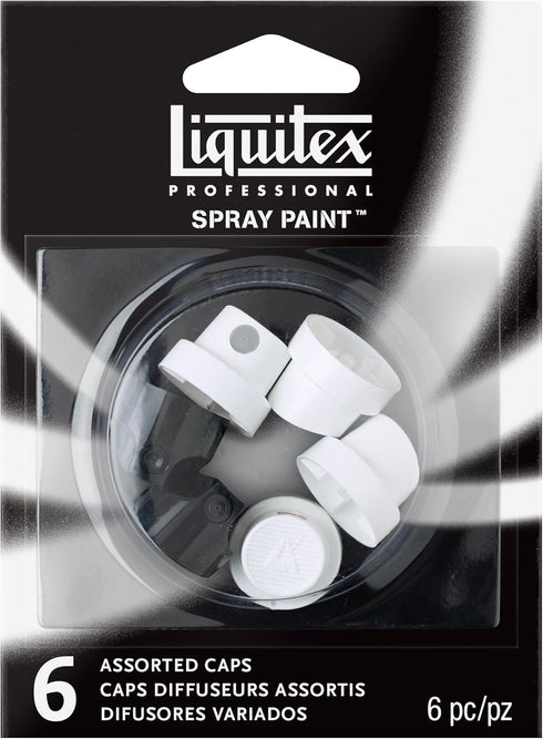 Liquitex Professional Spray Paint Nozzles, Assorted 6-Pack, 6 Count, Black/White...