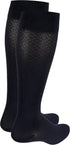 Truform Compression Socks, 15-20 mmHg, Women's Dress Socks, Knee High Over Calf Length, Navy Diamond Knit, Large...