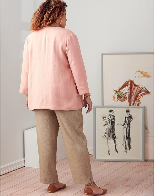 Simplicity Women's Jacket, Knit Top, and Pull-On Pants Packet, Code 9269 Sewing Pattern, Sizes 26W-32W, White...