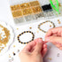YHMQDU 1300Pcs Gold Beads for Bracelets Making,Pearl Beads for Jewelry Making Kit,Bead for Craft DIY Decoration Friendship Bracelets Kit with Elas...