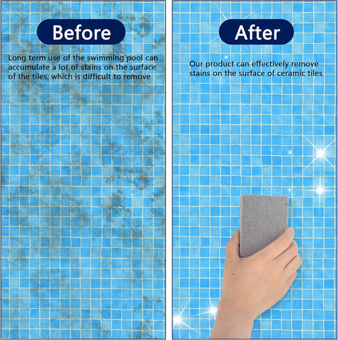 8 Pcs Pools Pumice Stone - Pool Cleaning Blok Swimming Pumice Pool Tile Stone for Pools & Spa Tile, Grout & Concrete Cleaning (8Pcs)...