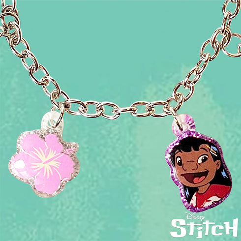 LUV HER Lilo and Stitch 7" Bracelet with Metal Charms - Disney Stitch - Ages 3+...