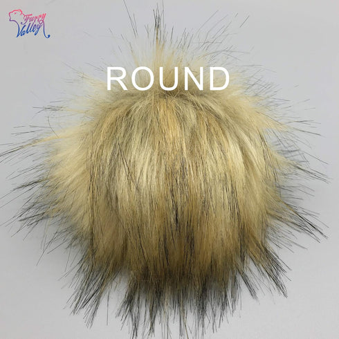 Furryvalley Faux Fur Pompom 6pcs DIY Crafts Fluffy Balls for Hat Shoes Scarves with Snap Fastener Removable Knitting Hat Horse Riding Hat Silk Acc...