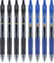 Pilot, G2 Premium Gel Roller Pens, Fine Point 0.7 mm, Black and Blue, Pack of 12...