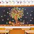 155 Pieces Classroom Tree Bulletin Board Set Spring Fall Summer Tree Bulletin Board Decoration Bulletin Board Tree Cutout Maple Leaves Cutouts for...