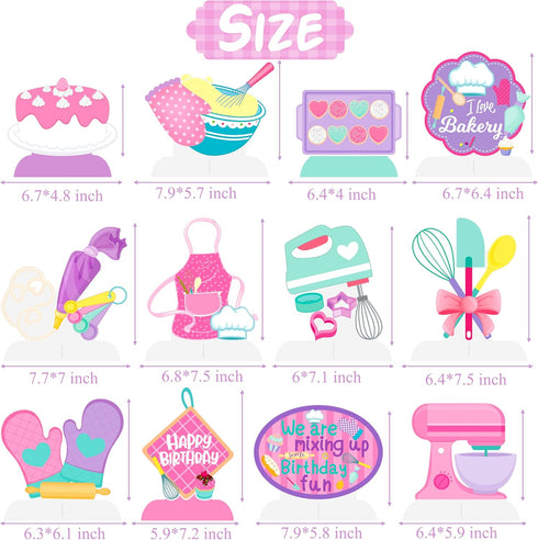 Baking Theme Honeycomb Centerpieces 12Pcs Little Bakers Birthday Party Decorations Little Bakers Party Supplies for I Love Baking Party Table Cent...