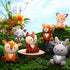 Aoriher 6 Pcs Mini Woodland Animals Plush Toys Bulk 4 Inch Cute Plush Bear Rabbit Squirrel Raccoon Stuffed Keychain for Baby Shower Birthday Party...