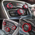 For Dodge Challenger Charger 2015-2024 Interior Accessories Decoration Steering Wheel Shift Paddle Extended Trim Cover+Air Conditioner Switch CD B...