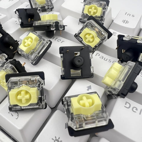 Gateron KS-33 Low Profile Banana Keyboard Switches,Tactile RGB LED 3-Pin 65gf Factory Pre-lubed for MX Mechanical Keyboard (Banana 36Pcs)...