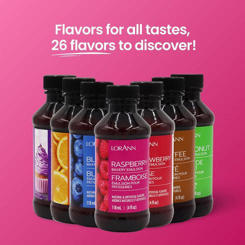 LorAnn Oils Raspberry Bakery Emulsion: True Essence, Ideal for Boosting Fruit Tones in Cakes, Cookies & Desserts, Gluten-Free, Keto-Friendly, Extr...