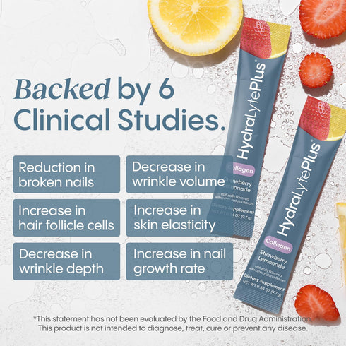 Hydralyte Verisol Collagen Packets with Electrolytes, Hydration Packets with Collagen for Women and Men, Electrolytes Powder with Collagen for Tra...
