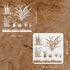 FINGERINSPIRE Grass Stencil for Painting 11.8x11.8inch Reusable Reed Grass Drawing Template Plastic Cattail Painting Stencil Leaves Plants Pattern...
