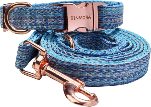 Adjustable Breathable Dog Collar and Leash Set for Puppies, Small, and Medium-Sized Dogs - Lightweight, Durable, and Comfortable - Ideal for Summe...