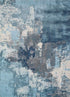 LUXE WEAVERS Abstract Distressed Area Rug, Blue 2x3...