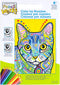 Dimensions Cat, PencilWorks Color by Numbers Kit for Adults and Kids, 9'' x 12'...