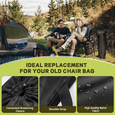 Camping Chair Replacement Bag for Coleman Portable Folding Chair Carry Bag with Shoulder Strap, Protective Carrying Chair Bag for Travel Outdoor C...
