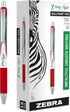 Zebra Pen Z-Grip Flight Retractable Ballpoint Pen, Bold Point, 1.2mm, Red Ink, 12-Count...