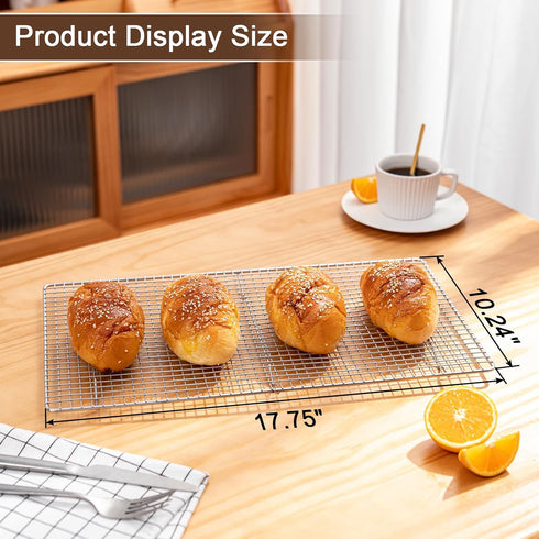 Cooling Rack, 10.24"x17.75" Cookie Cooling Rack for Cooking and Baking, Oven and Dishwasher Safe, Kitchen Wire Baking Rack for Roasting, Grilling,...