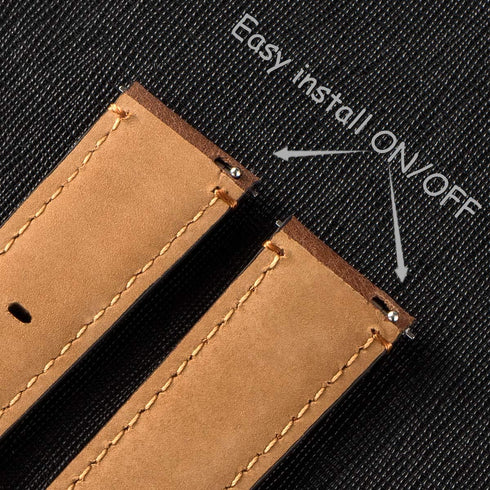 Galaxy Watch 3 45mm Bands 2 Pack, Compatible with Samsung Band, Width 22mm Leather, for Men Women Quick Release Smart Straps Unisex Size(Black+Bro...