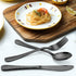 LIANYU 9-Piece Kids Black Silverware Set, Stainless Steel Toddler Utensils, Hammered Metal Flatware Cutlery Set Preschooler, Children Tableware In...