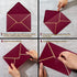 50 PCS Invitation Envelopes A7 Size, Burgundy Envelopes 5 x 7 Inch V-Flap Mailing Card Envelopes Quick Seal Envelopes with Gold Border for 5x7 Car...