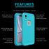LifeProof iPhone XR FR? Series Case - TIKI (FAIR AQUA/BLUE TINT/LIME), waterproof IP68, built-in screen protector, port cover protection, snaps to...