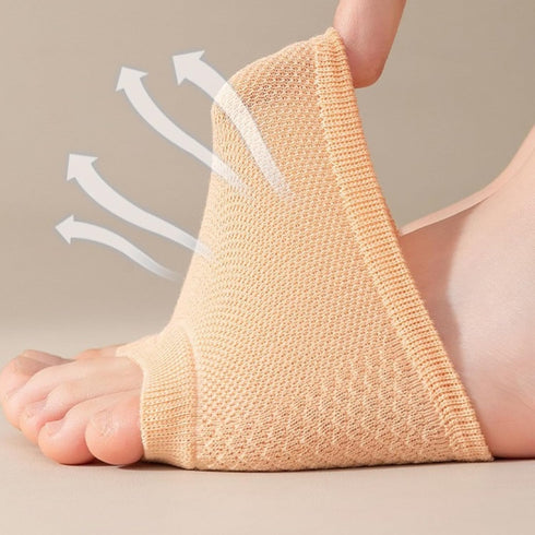 Women Open Toe Half Socks Cotton Peep Toe Mule Sandal Sock for Clogs Flip Flop Slide Slipper Liner Sock 5-9 (1orange1black1white1brown1purple)...