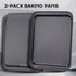 Baking Sheets, Small Cookie Trays, Nonstick Carbon Steel Baking Pan, Bakeware Set, 2-Pack, 9.45 X 7.09 Inch (Inner 7.5x6)...