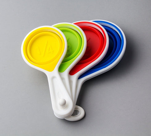 4-pieces,Pop Out Silicone Measuring Cups set- 60ml/80ml/125ml/250m (MULTICOLORED SET)…...