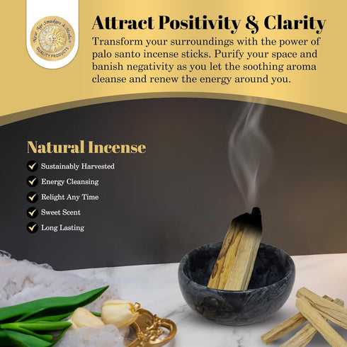 Sacred Palo Santo Wood Incense Sticks - New Age Smudges & Herbs | Harness 'Holy Wood' for Cleansing, Meditation & Energy | Ethically Sourced, Arom...