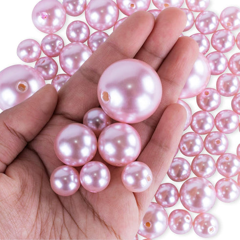 Super Z Outlet Elegant Glossy Polished Pearl Beads for Vase Fillers, DIY Jewelry Necklaces, Table Scatter, Wedding, Birthday Party Home Decoration...